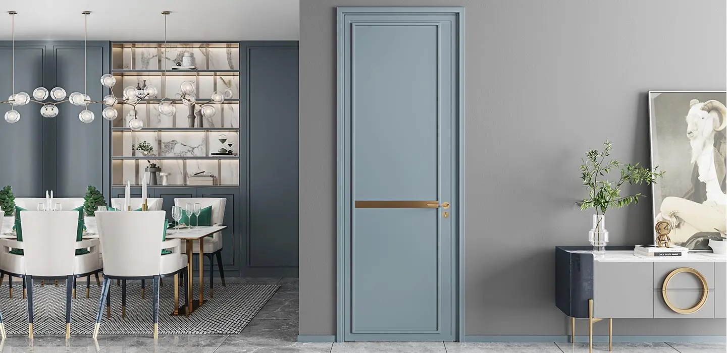 Cửa nội thất hiện đại màu xanh – YDX001D