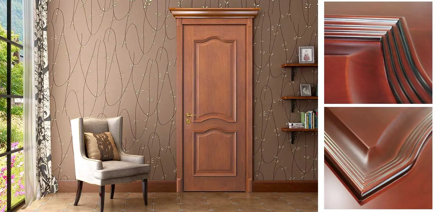 Cửa nội thất gỗ tự nhiên phong cách cổ điển cao cấp – YDX004D