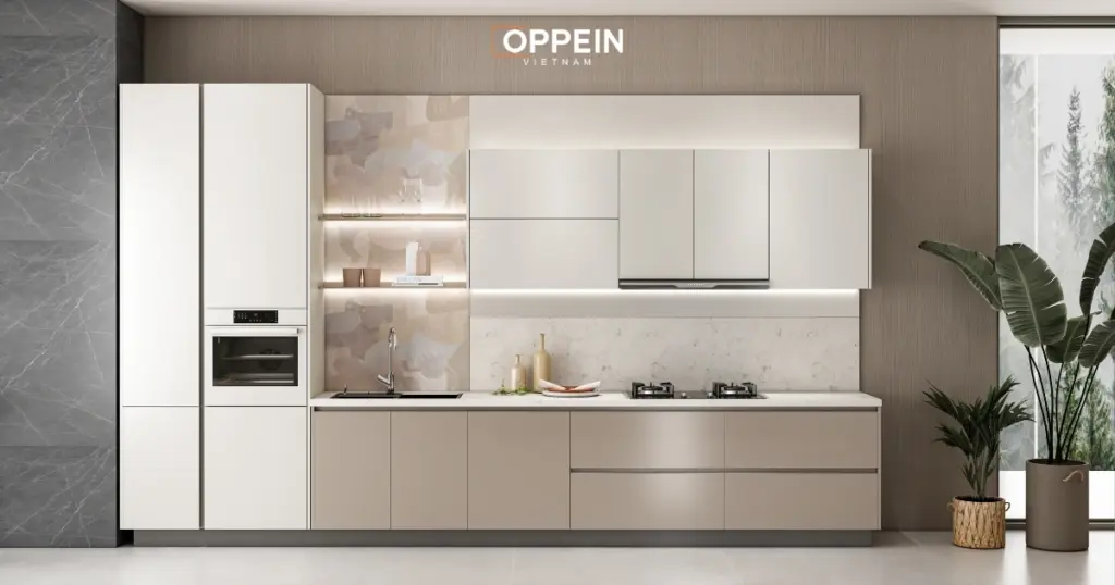 Mẫu tủ bếp đẹp chữ I