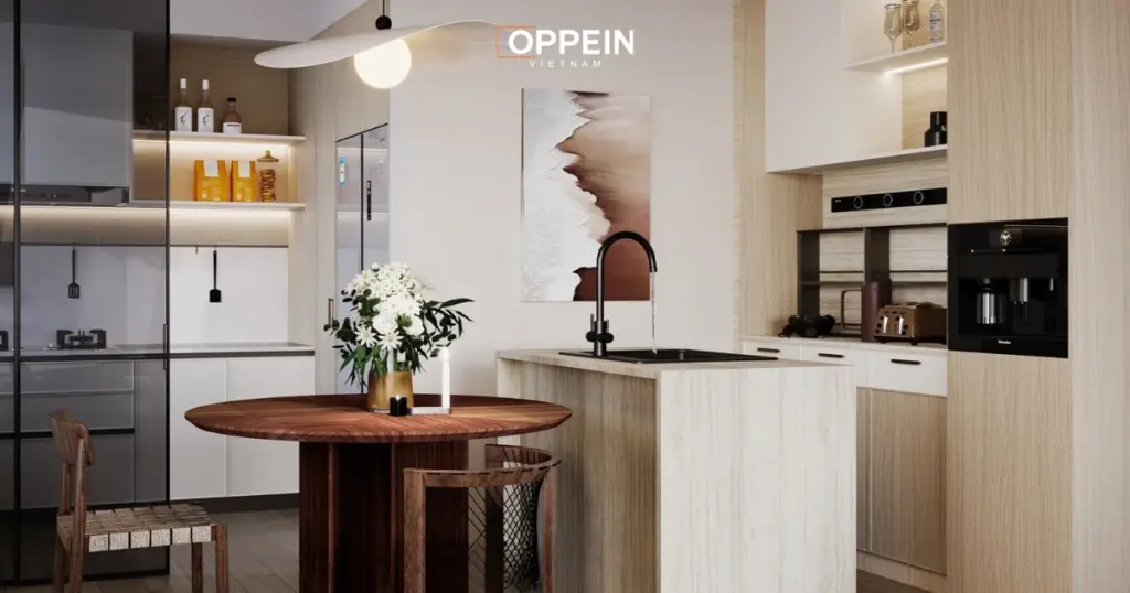 Mẫu tủ bếp đẹp phong cách Bắc Âu (Scandinavian)