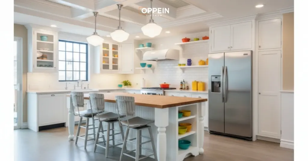 Mẫu tủ bếp phong cách Maverick