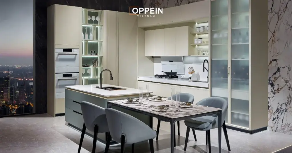 Mẫu tủ bếp đẹp cho căn hộ chung cư