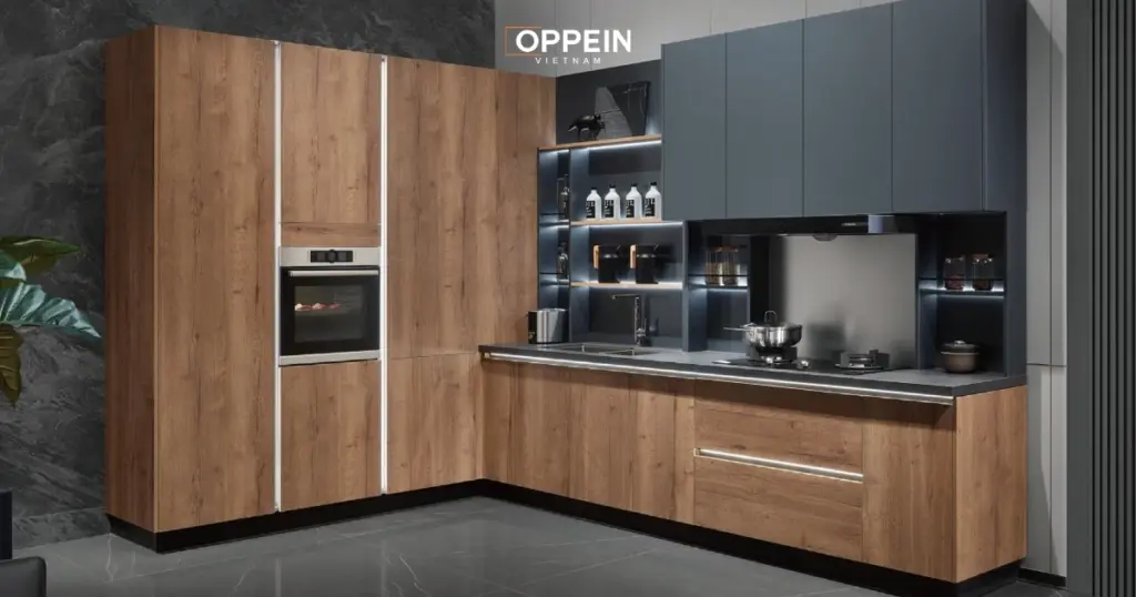 Công năng tủ bếp là khả năng sắp xếp và bố trí không gian bếp hợp lý