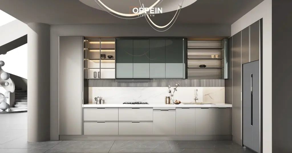 Bố trí công năng theo tủ bếp chữ L