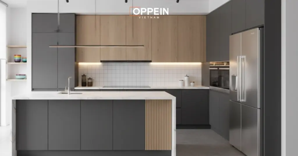 [TOP] 100+ Mẫu tủ bếp chung cư cao cấp, hiện đại 2025