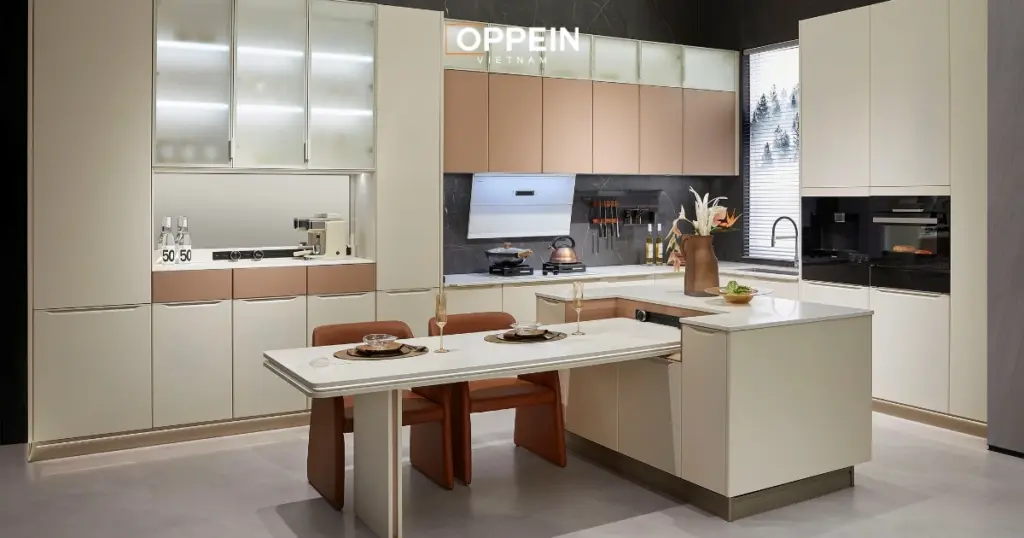 Mẫu tủ bếp chung cư 3 phòng ngủ