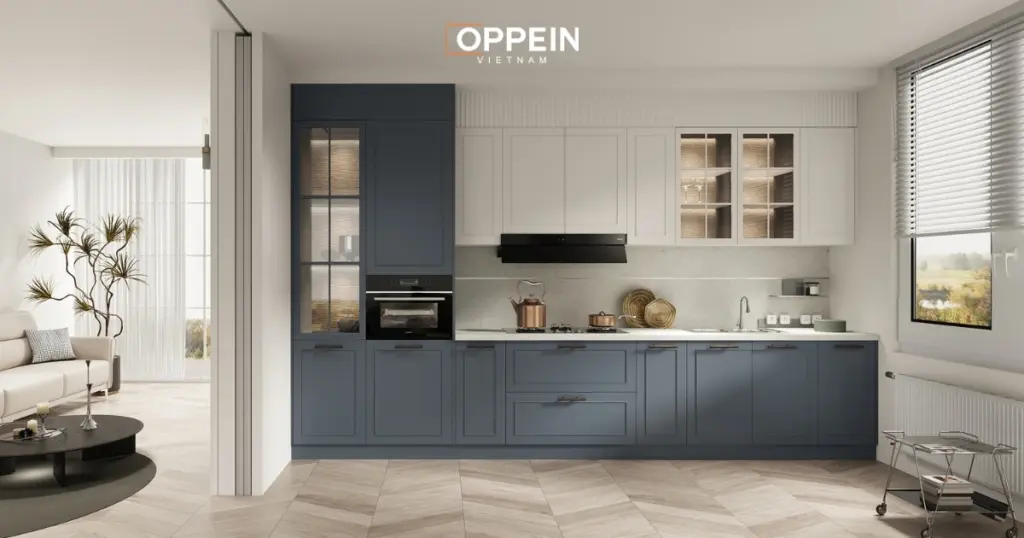 Mẫu tủ bếp cho căn hộ mini dưới 40m²