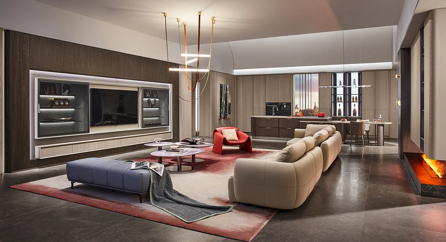 Giải pháp nội thất toàn diện phong cách Ý hiện đại phủ Veneer