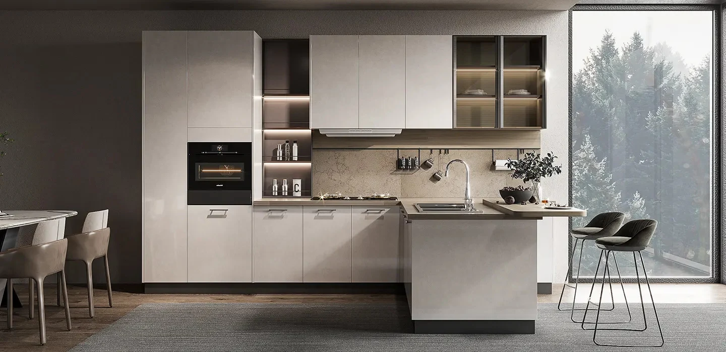 Tủ bếp không viền phong cách hiện đại – SONG FOR YOU