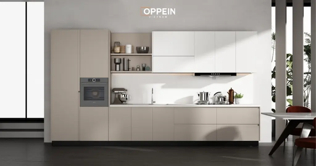 Oppein - Đơn vị thiết kế & thi công tủ bếp chữ I uy tín tại Việt Nam

