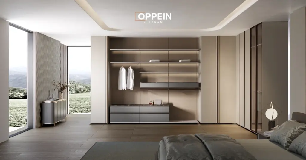 Cấu tạo và chất liệu tủ quần áo chữ L