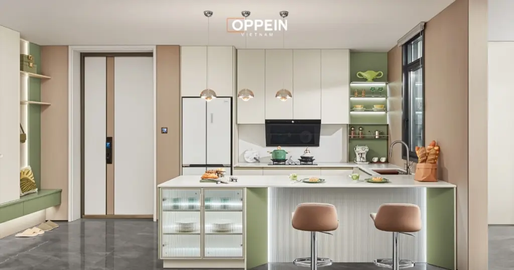Oppein - Đơn vị thiết kế và thi công đảo bếp uy tín, chất lượng
