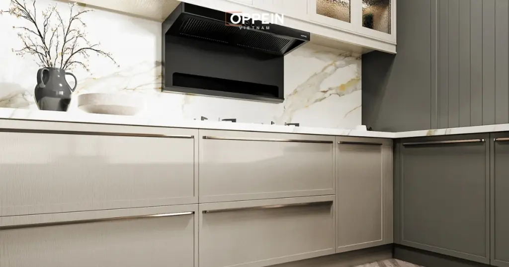 Tủ bếp gỗ MDF phủ Melamine