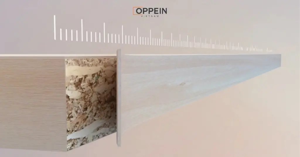 Tủ bếp gỗ MFC phủ Melamine