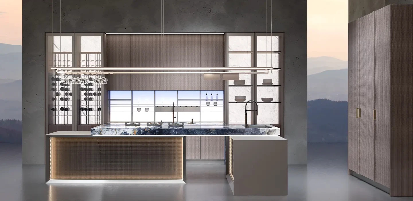 Tủ bếp Veneer gỗ sồi đen hiện đại – WALDEN