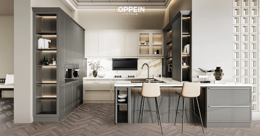 Lưu ý khi lựa chọn thiết bị và phụ kiện đi kèm tủ bếp