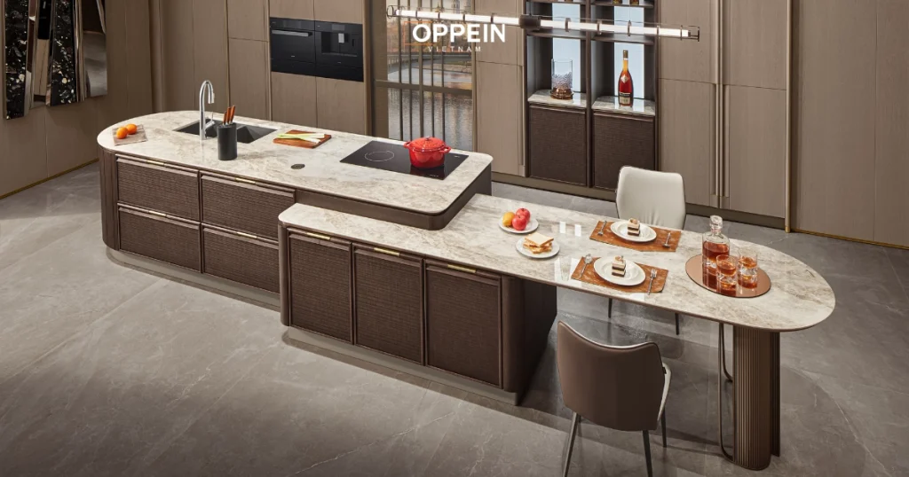 Bố trí bồn rửa đúng cách theo nguyên tắc thiết kế bếp