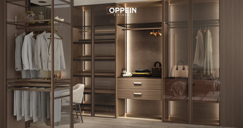 Mẫu thiết kế phòng có ngủ phòng thay đồ Next