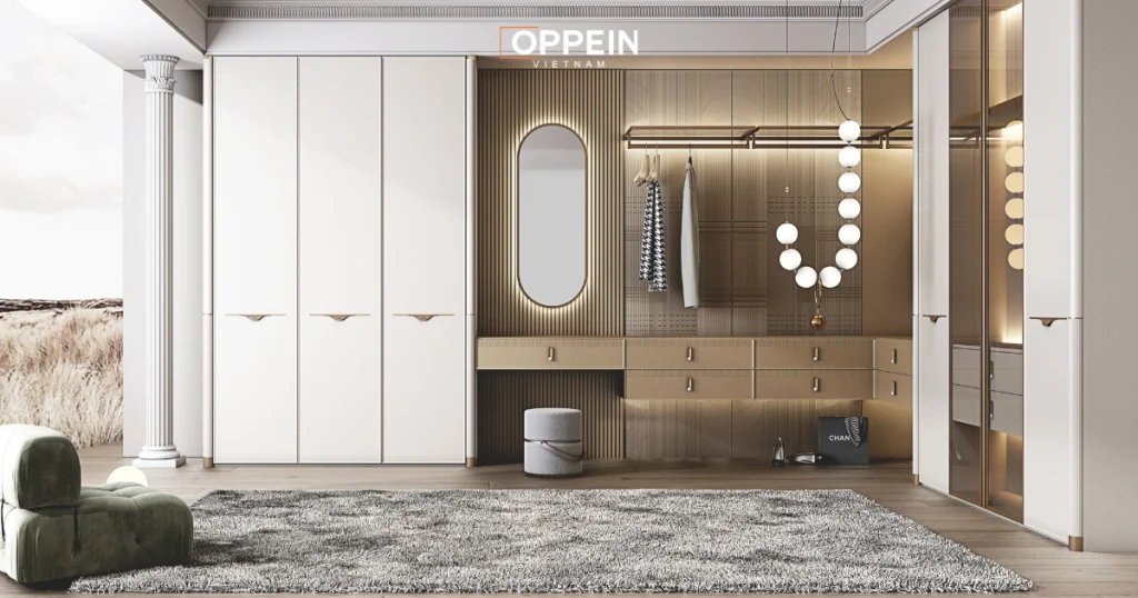 Mẫu thiết kế phòng có ngủ phòng thay đồ Sillician Holiday