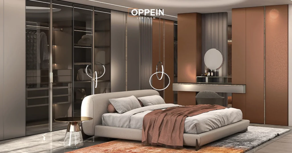 Mẫu thiết kế phòng có ngủ phòng thay đồ Stellar Glamour