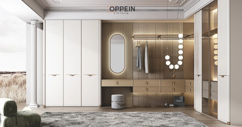 Mẫu tủ quần áo đẹp kết hợp đa năng