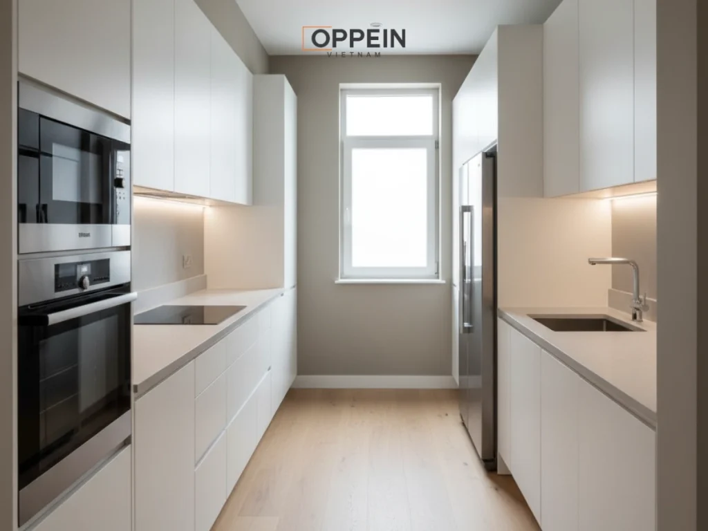 Nguyên tắc bố trí phòng bếp song song