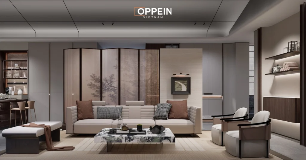 Mẫu nội thất chung cư phong cách Đông Dương (Indochine)