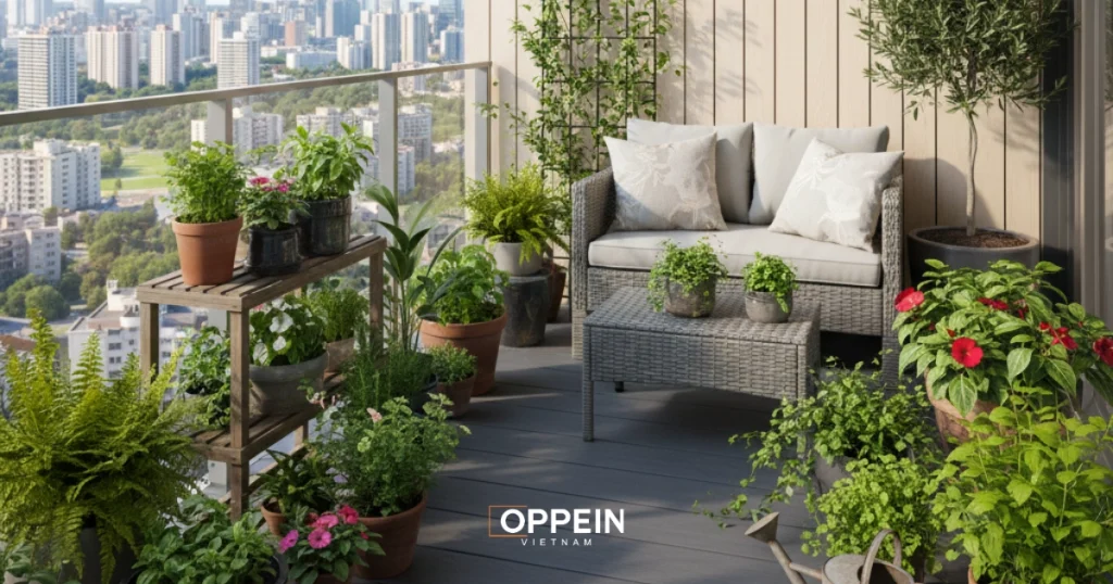 Ban công, logia và các khu vực phụ