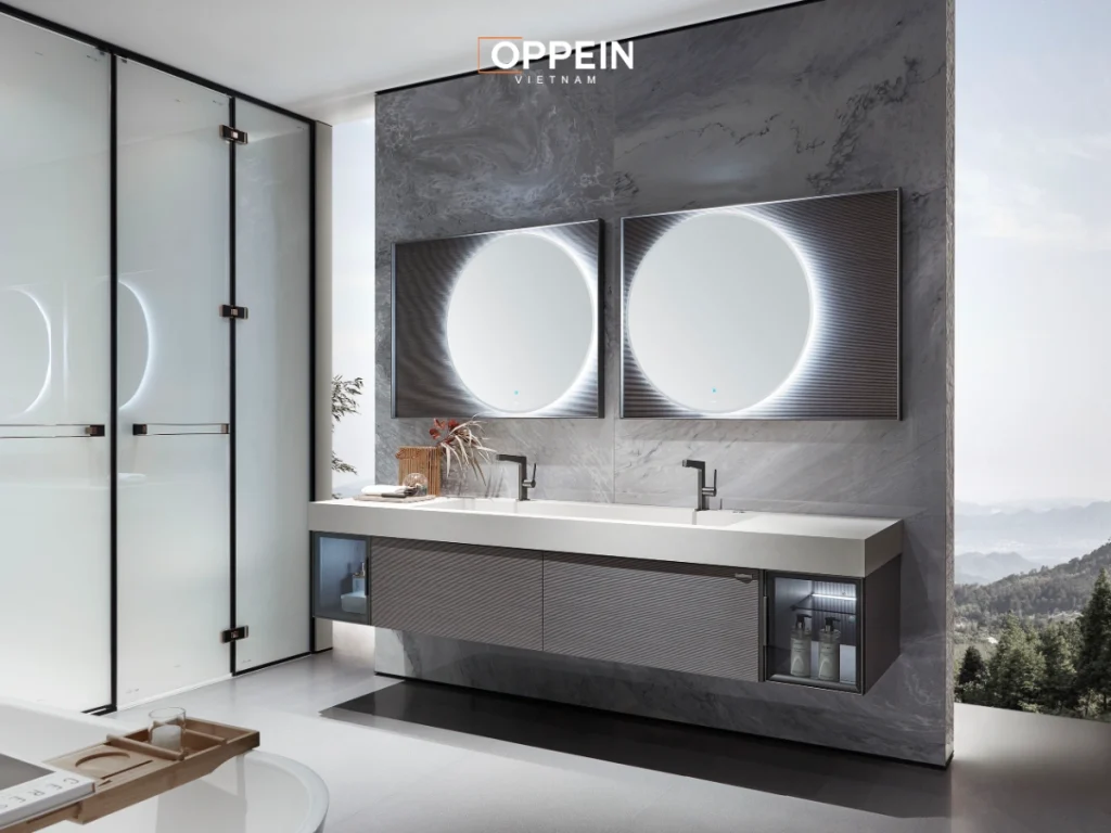 Mẫu tủ lavabo đẹp Oppein 4