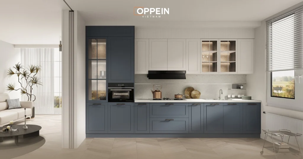 Mẫu tủ bếp âm tường cho căn hộ chung cư