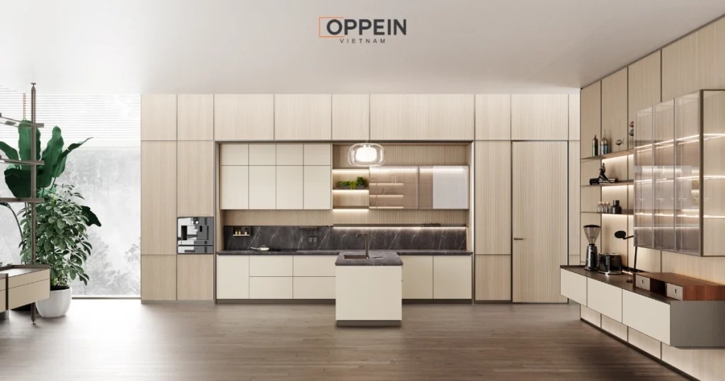 Lý do nên lựa chọn thiết kế âm tường khi thi công tủ bếp
