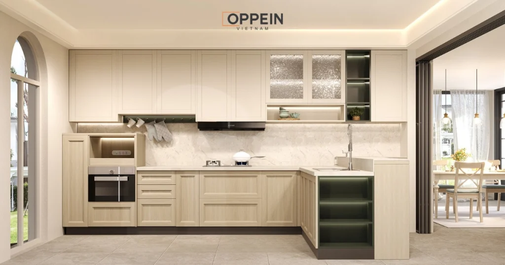 Có nên làm tủ bếp kịch trần không?