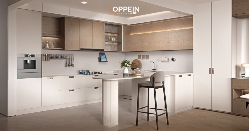 Mẫu tủ bếp treo tường Oppein