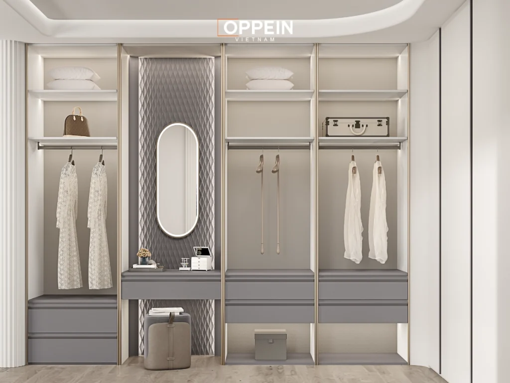 Mẫu tủ quần áo gỗ công nghiệp 3 cánh