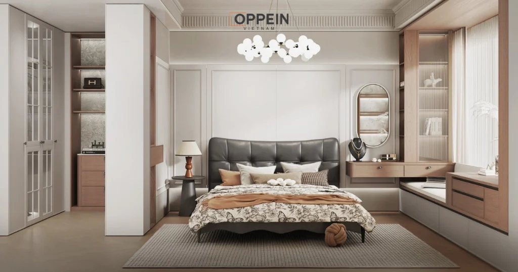 Thiết kế phòng ngủ chung cư sử dụng vách ngăn