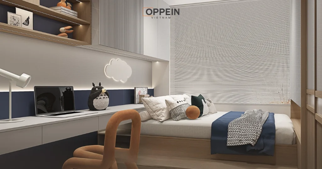 Thiết kế nội thất phòng ngủ chung cư dành cho bé trai