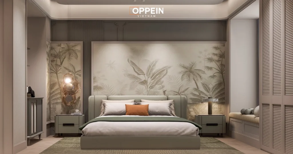 Thiết kế nội thất phòng ngủ chung cư phong cách Tân cổ điển