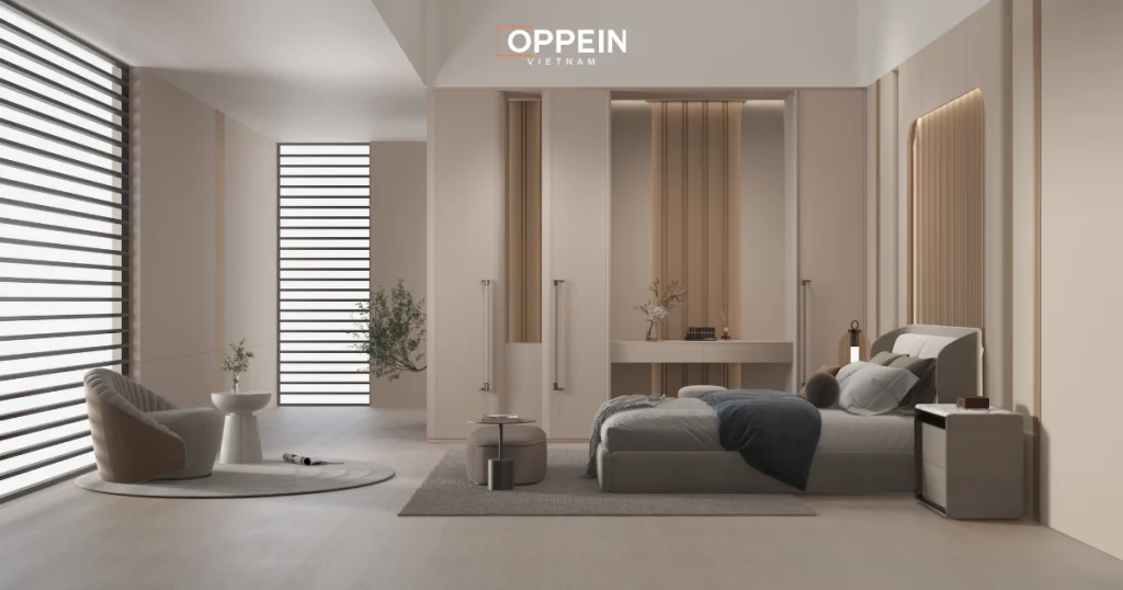 Thiết kế nội thất phòng ngủ chung cư phong cách Vintage