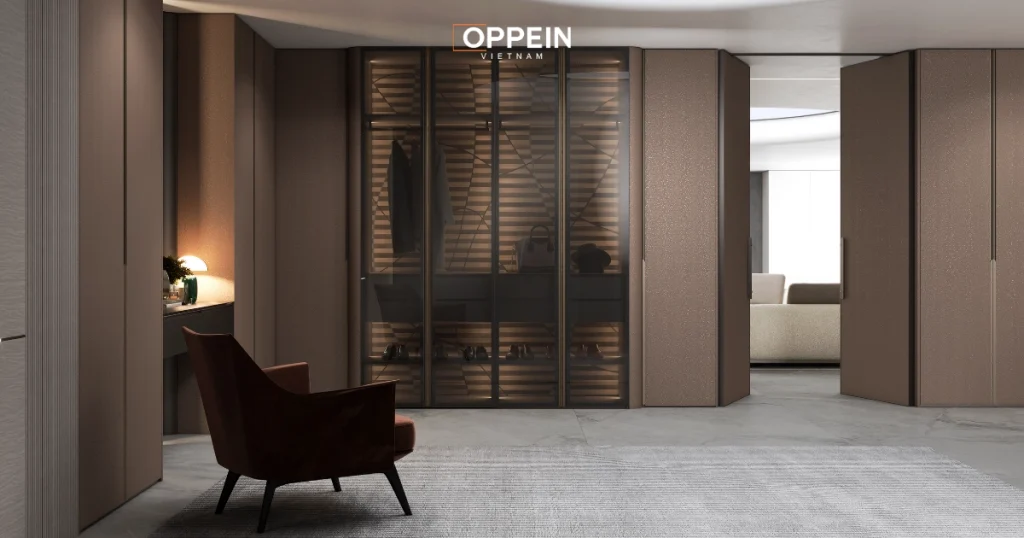 Mẫu thiết kế nội thất phòng ngủ tối giản gam màu trung tính