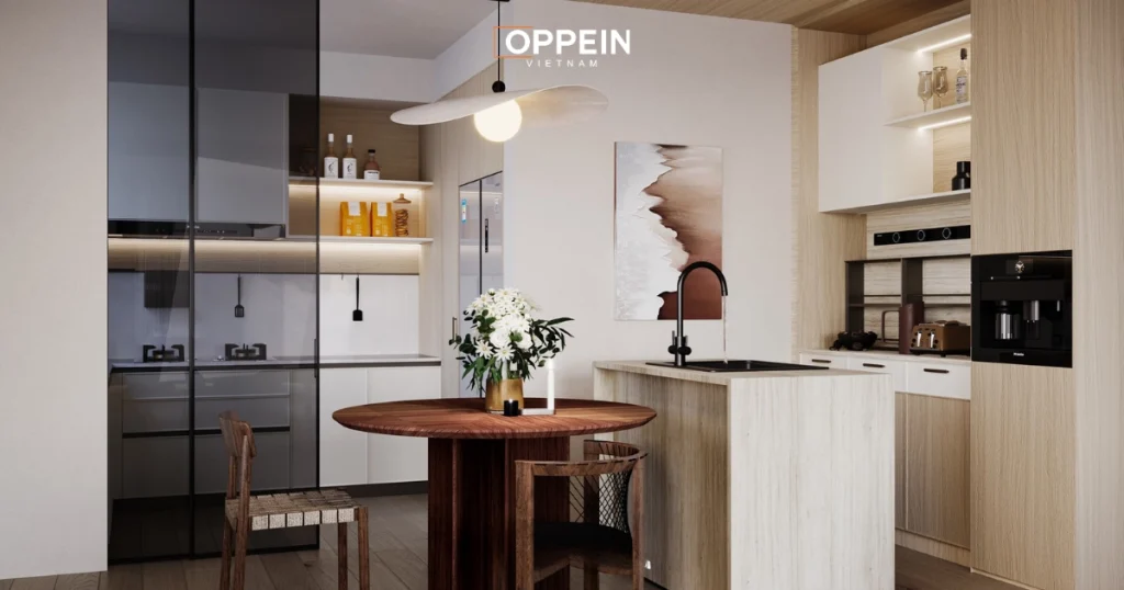 Mẫu thiết kế nội thất phong cách Japandi 2