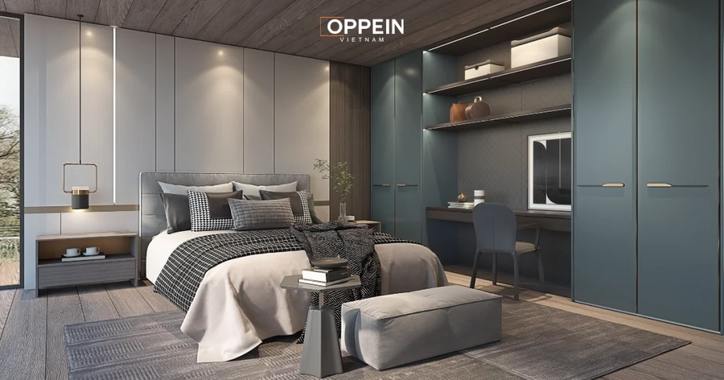 Thiết kế nội thất phòng ngủ 25m2 phong cách hiện đại