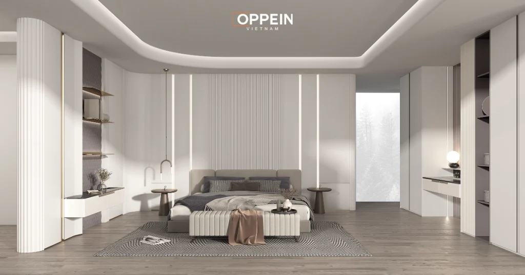 Thiết kế nội thất phòng ngủ 25m2 phong cách Luxury