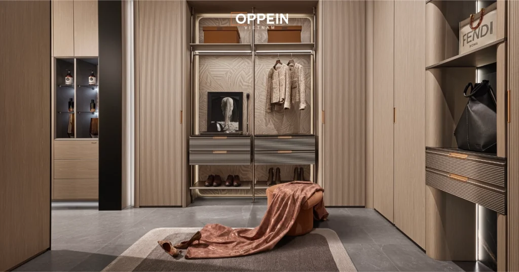 Tủ quần áo âm tường là kiểu tủ được lắp sâu vào bên trong tường giúp tối ưu diện tích