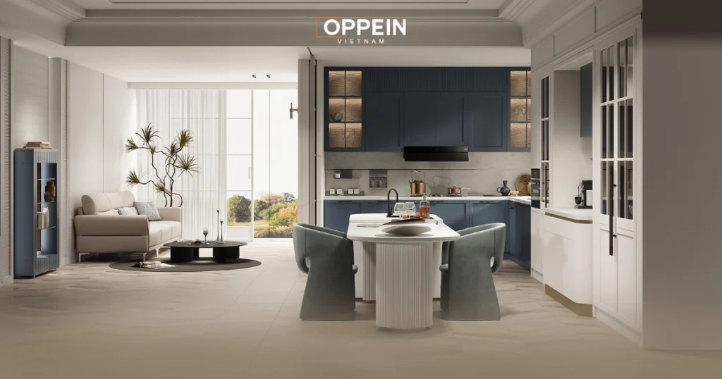 Mẫu thiết kế phòng khách chung cư đẹp diện tích 55m²