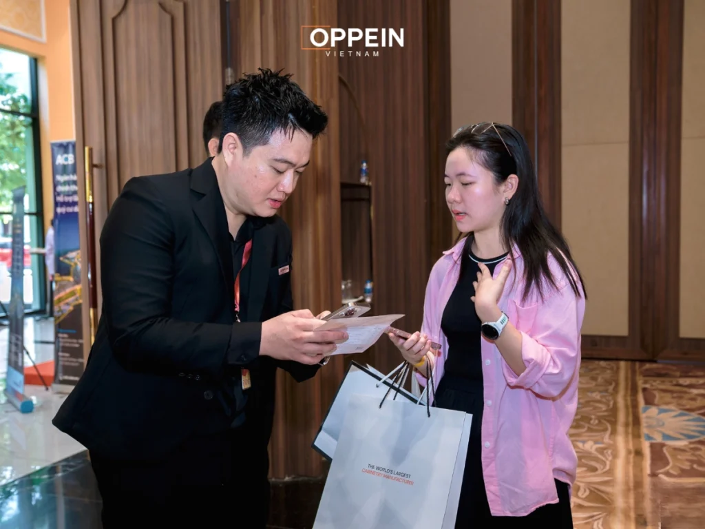 Oppein - Đơn vị thiết kế và thi công nội thất phòng khách chung cư đẹp, hiện đại