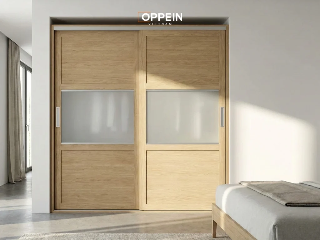 Tủ quần áo 2 cánh dạng cửa trượt