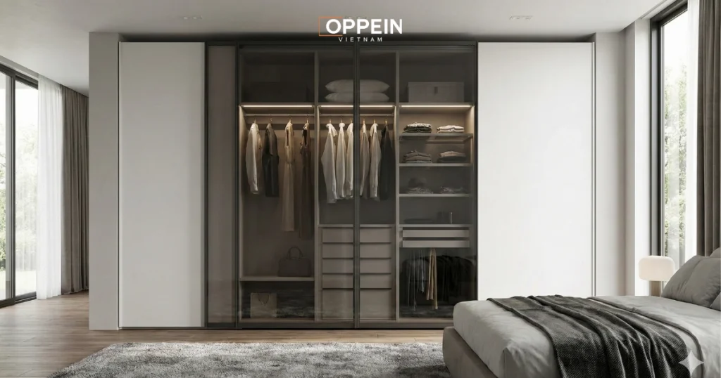 Mẫu tủ quần áo 5 cánh