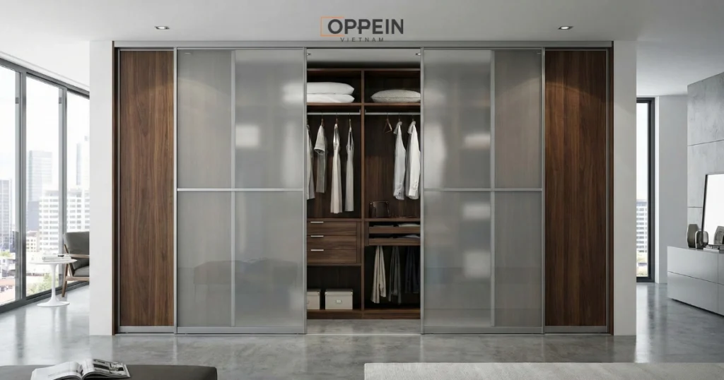 Tủ quần áo cửa lùa 4 cánh