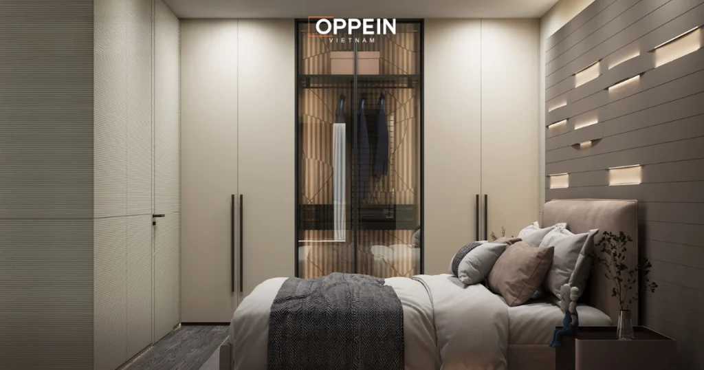 Mẫu tủ quần áo gỗ tự nhiên 6 cánh