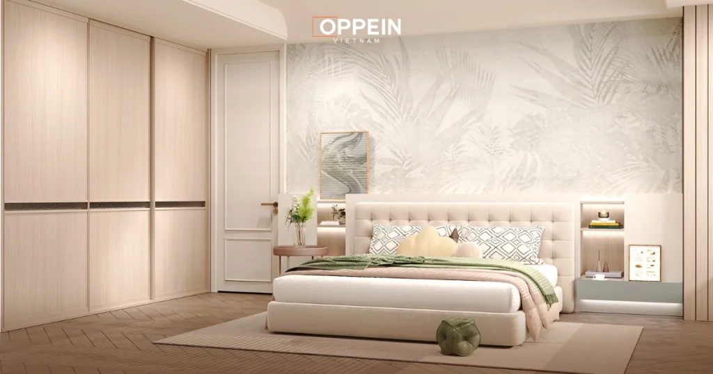 Mẫu tủ quần áo gỗ tự nhiên cửa lùa